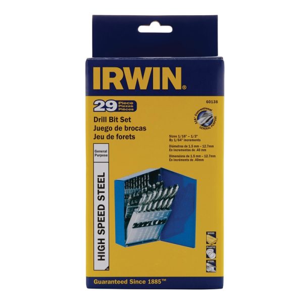 Irwin High Speed Steel Drill Bit Set 29 pc
