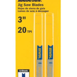 Irwin Marathon 3-1/4 in. Bi-Metal U-Shank Jig Saw Blade 20 TPI 2 pk