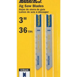 Irwin Marathon 3 in. Bi-Metal U-Shank Jig Saw Blade 36 TPI 2 pk