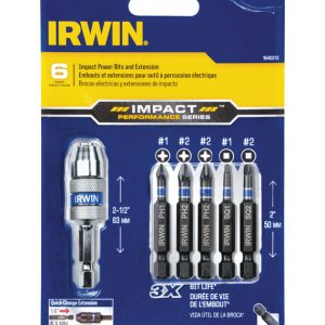 Irwin Impact Performance Series Phillips/Square Impact Drive Guide Set Steel 6 pc