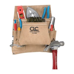 CLC 3 in. W X 12.5 in. H Suede Nail and Tool Pocket Apron 8 pocket Tan 1 pc