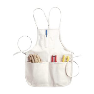 CLC Heavy Duty 4 pocket Canvas/Cotton Bib Apron White 1 pk