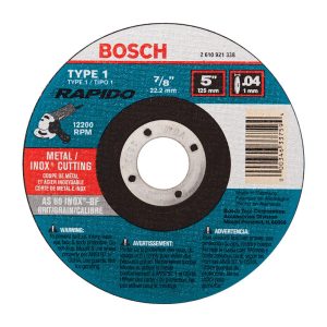 Bosch Rapido 5 in. D X 7/8 in. Aluminum Oxide Abrasive Cut-Off Wheel 1 pc