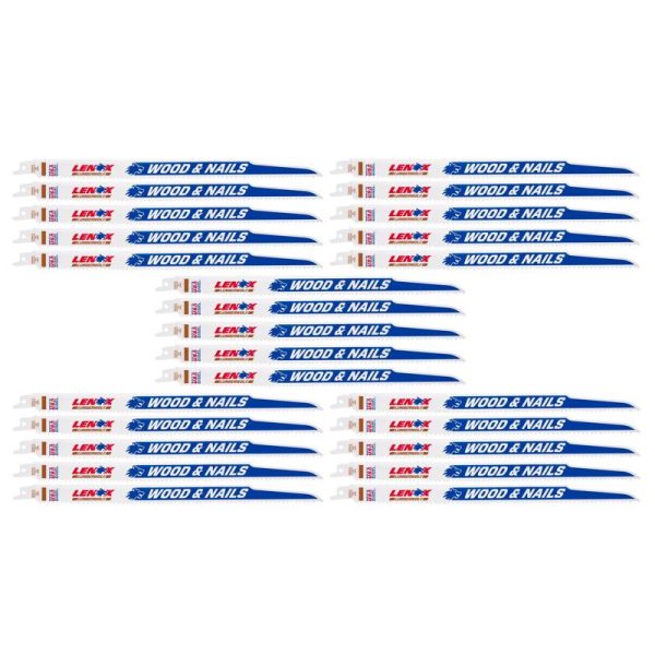 LENOX LUMBERWOLF 12 in. Bi-Metal Reciprocating Saw Blade 6 TPI 25 pk