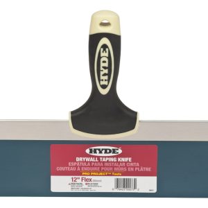 Hyde Pro Project Blue Steel Taping Knife 12 in. W X 9.3 in. L