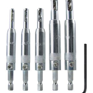 Make it Snappy 5/64 7/64 9/64 11/64 13/64 in. Steel Self-Centering Hinge Bit Set 5 pc