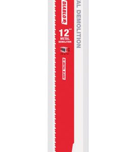 Diablo 12 in. Bi-Metal Dual Tooth Reciprocating Saw Blade 8/10 TPI 5 pk
