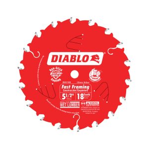 Diablo 5-1/2 in. D X 10 mm Fast Framing TiCo Hi-Density Carbide Trim Saw Blade 18 teeth 1 pc