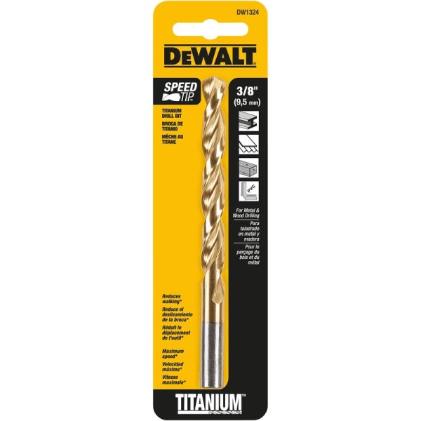 DeWalt 3/8 in. X 5 in. L High Speed Steel Split Point Drill Bit 1 pc