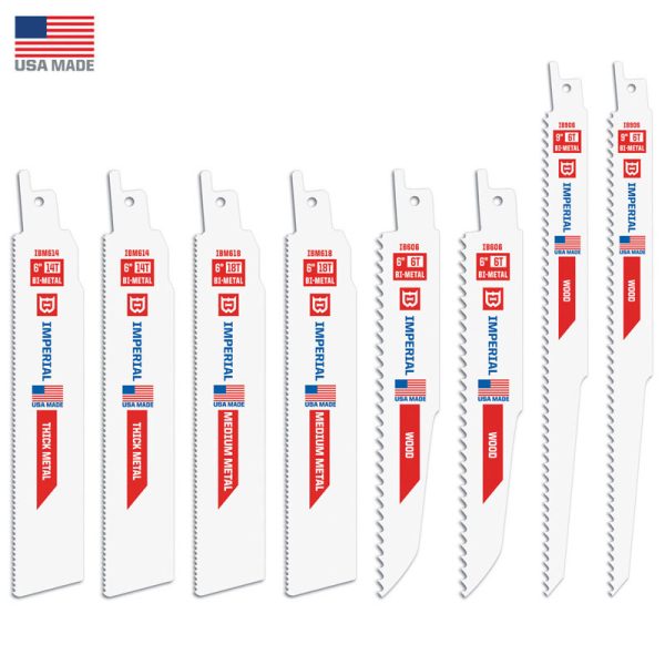 Imperial Blades 6 and 9 in. Bi-Metal Reciprocating Saw Blade Set Assorted TPI 8 pk