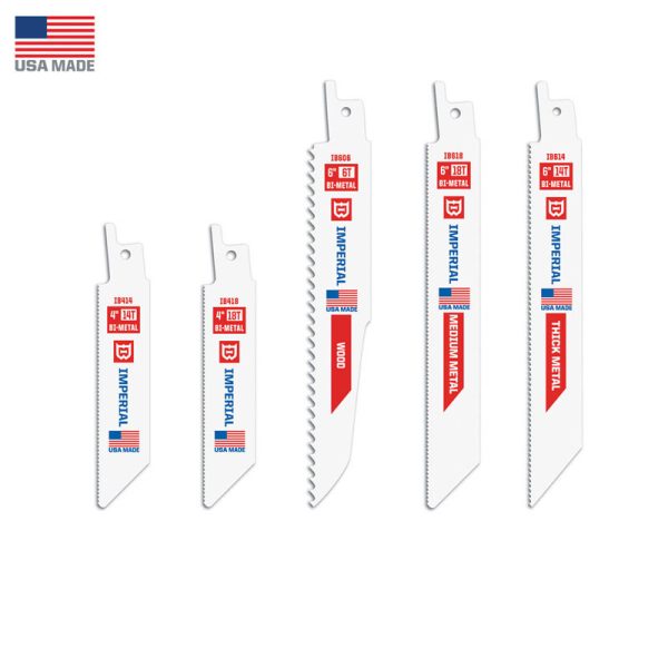 Imperial Blades 4 and 6 in. Bi-Metal Reciprocating Saw Blade Set Assorted TPI 5 pk