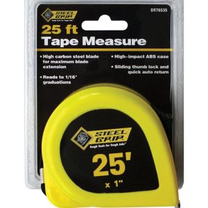 Steel Grip 25 ft. L X 1 in. W Tape Measure 1 pk