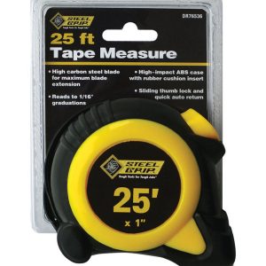 Steel Grip 25 ft. L X 1 in. W Tape Measure 1 pk