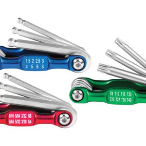 Performance Tool Metric and SAE Fold-Up Hex and Star Key Set 3 pc