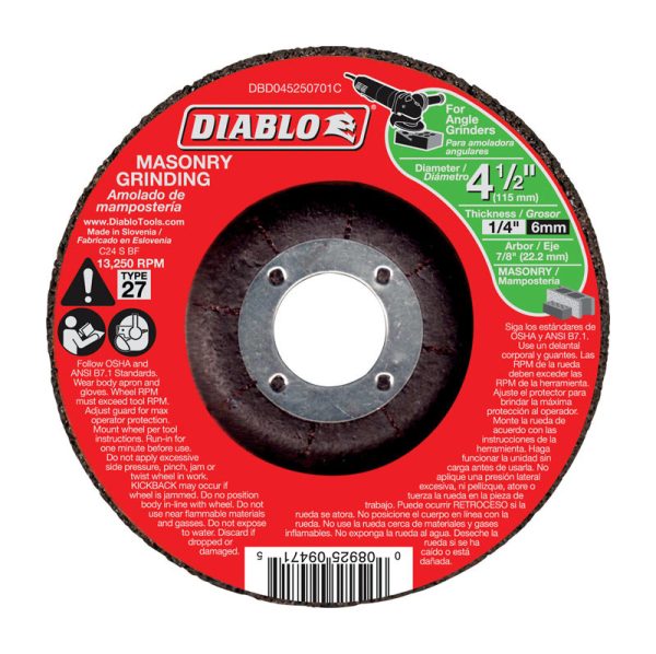 Diablo 4-1/2 in. D X 7/8 in. Silicon Carbide Masonry Circular Cut-Off Disc 1 pc