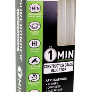Surebonder .41 in. D X 10 in. L 1 Minute Construction Grade Glue Sticks Clear 18 pk
