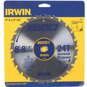 Irwin Marathon 8-1/4 in. D X 5/8 in. Carbide Miter and Table Saw Blade 24 teeth 1 pk