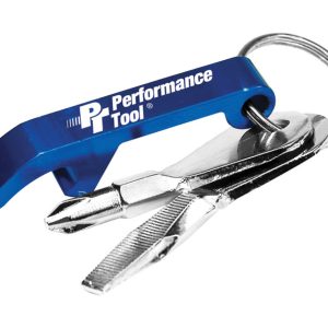 Performance Tool Aluminum Blue Screwdriver Set Key Chain