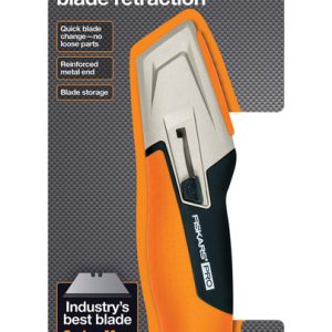 Fiskars Pro 5 in. Retractable Pro Utility Knife Orange 1 pk