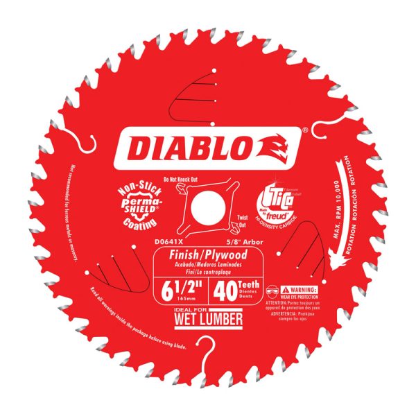Diablo 6-1/2 in. D X 5/8 in. Finish/Plywood TiCo Hi-Density Carbide Circular Saw Blade 40 teeth 1 pc