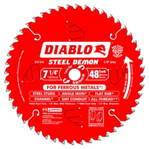 Diablo Steel Demon 7-1/4 in. D X 5/8 in. Cermet Carbide Metal Saw Blade 48 teeth 1 pk