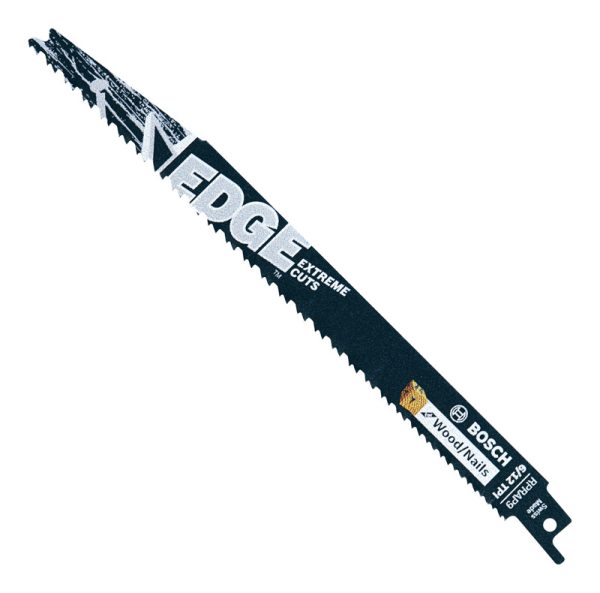 Bosch Edge 9 in. Bi-Metal Reciprocating Saw Blade 6/12 TPI 5 pk