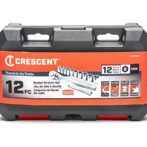 Crescent 1/4 in. drive Metric 6 Point Mechanic's Tool Set 12 pc