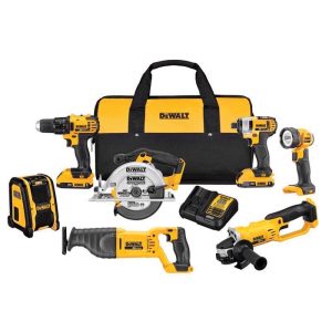 DEWALT 20V MAX Cordless Brushed 7 Tool Combo Kit