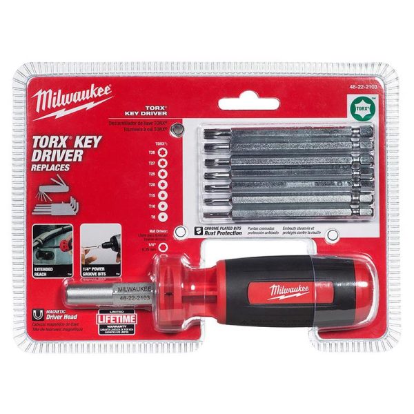 Milwaukee Torx 9-in-1 Multi-Bit Screwdriver Set 10 in.
