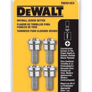 DeWalt Phillips Drywall Screw Setter S2 Tool Steel 4 pc