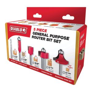 Diablo General Purpose Router Bit Set 5 pc