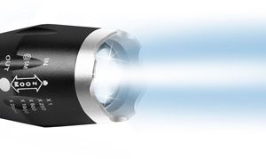 Pro-4 Tactical 300 lm Black LED Tactical Flashlight AAA Battery