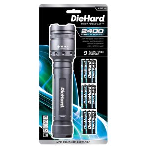 Dorcy DieHard 2400 lm Gray LED Flashlight AA Battery