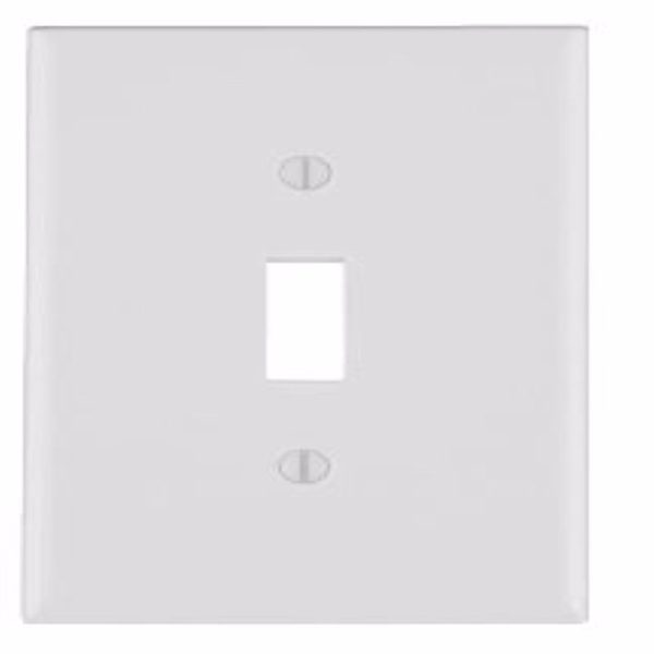 Leviton Antimicrobial Powder Coated White 1 gang Thermoset Plastic Toggle Wall Plate 1 pk
