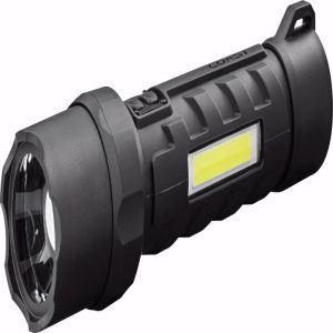 Coast Polysteel 700 800 lm Black LED COB Flashlight AA Battery