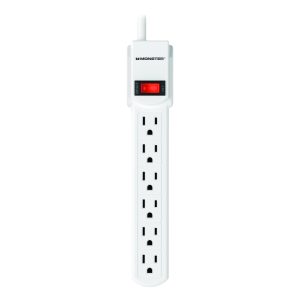 Monster Just Power It Up 3 ft. L 6 outlets Power Strip White
