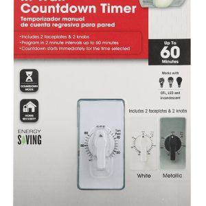 Prime EZ-SET Indoor In Wall Countdown Timer 125 V White