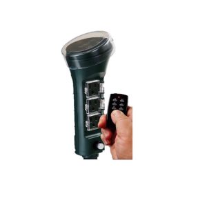 Prime Outdoor 6 Outlet Photocell Power Stake Timer 125 V Green