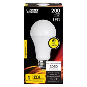Feit Electric A21 E26 (Medium) LED Bulb Bright White 200 Watt Equivalence 1 pk