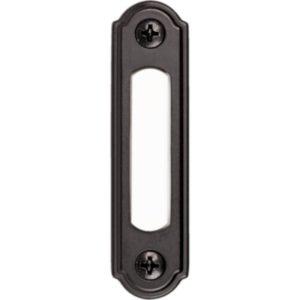 Heath Zenith Black Metal Wired Pushbutton Doorbell