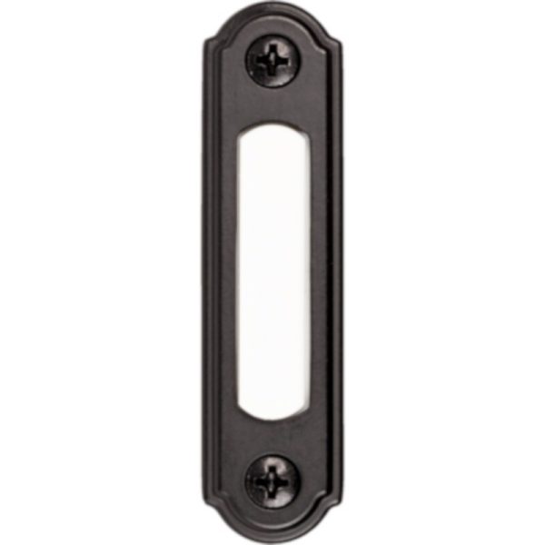 Heath Zenith Black Metal Wired Pushbutton Doorbell