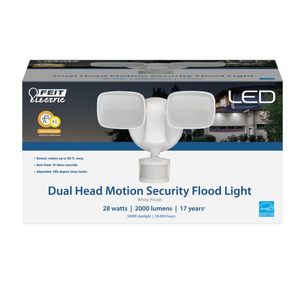 Feit Electric Motion-Sensing Hardwired LED White Security Floodlight