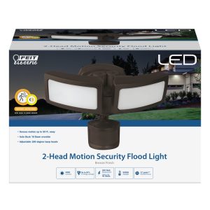 Feit Electric Motion-Sensing Hardwired LED Bronze Security Floodlight