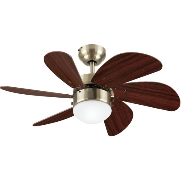 Westinghouse Turbo Swirl 30 in. Antique Brass Brown LED Indoor Ceiling Fan