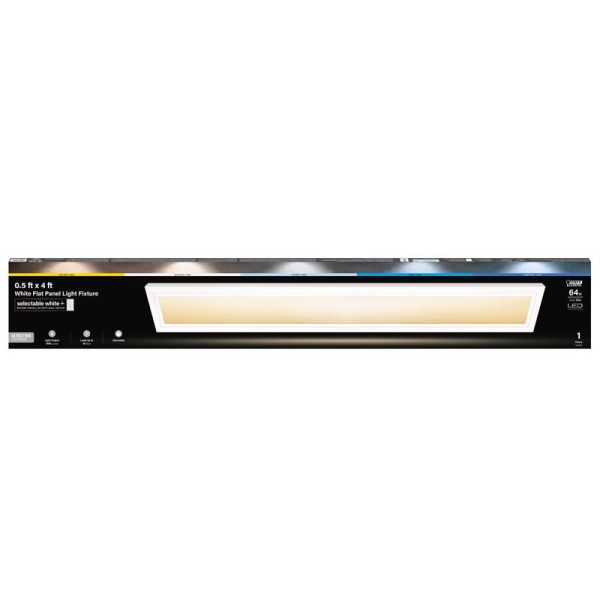 Feit Electric 0.9 in. H X 6 in. W X 48 in. L White LED Flat Panel Light Fixture