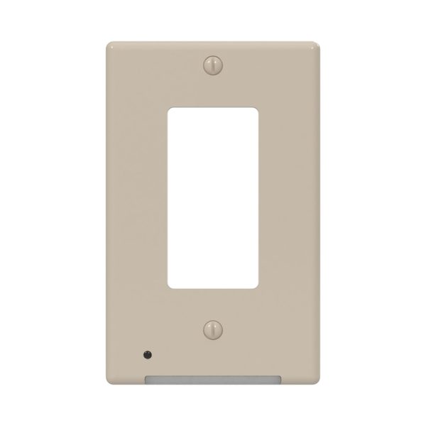Westek LumiCover Almond 1 gang Plastic Rocker Nightlight Wall Plate 1 pk