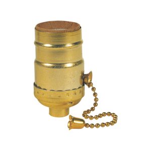 Westinghouse Brass Medium Base Pull Chain Socket 1 pk