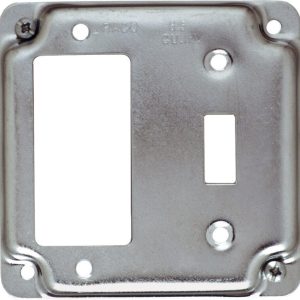 Raco Square Steel 2 gang Box Cover