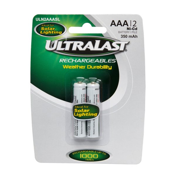 Ultralast Ni-Cad AAA 1.2 V 350 Ah Rechargeable Battery 2 pk