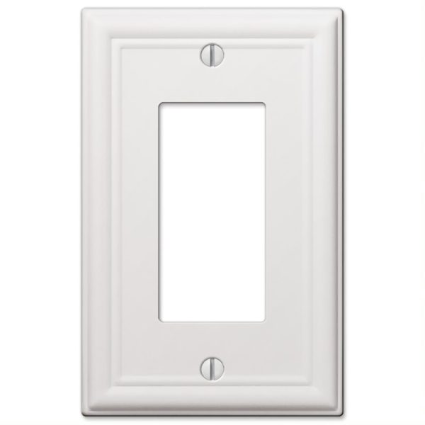 Amerelle Chelsea White 1 gang Stamped Steel Rocker Wall Plate 1 pk